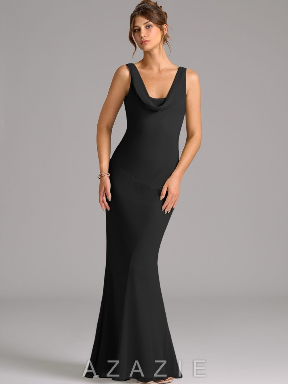 Azazie Black Rylina Gown